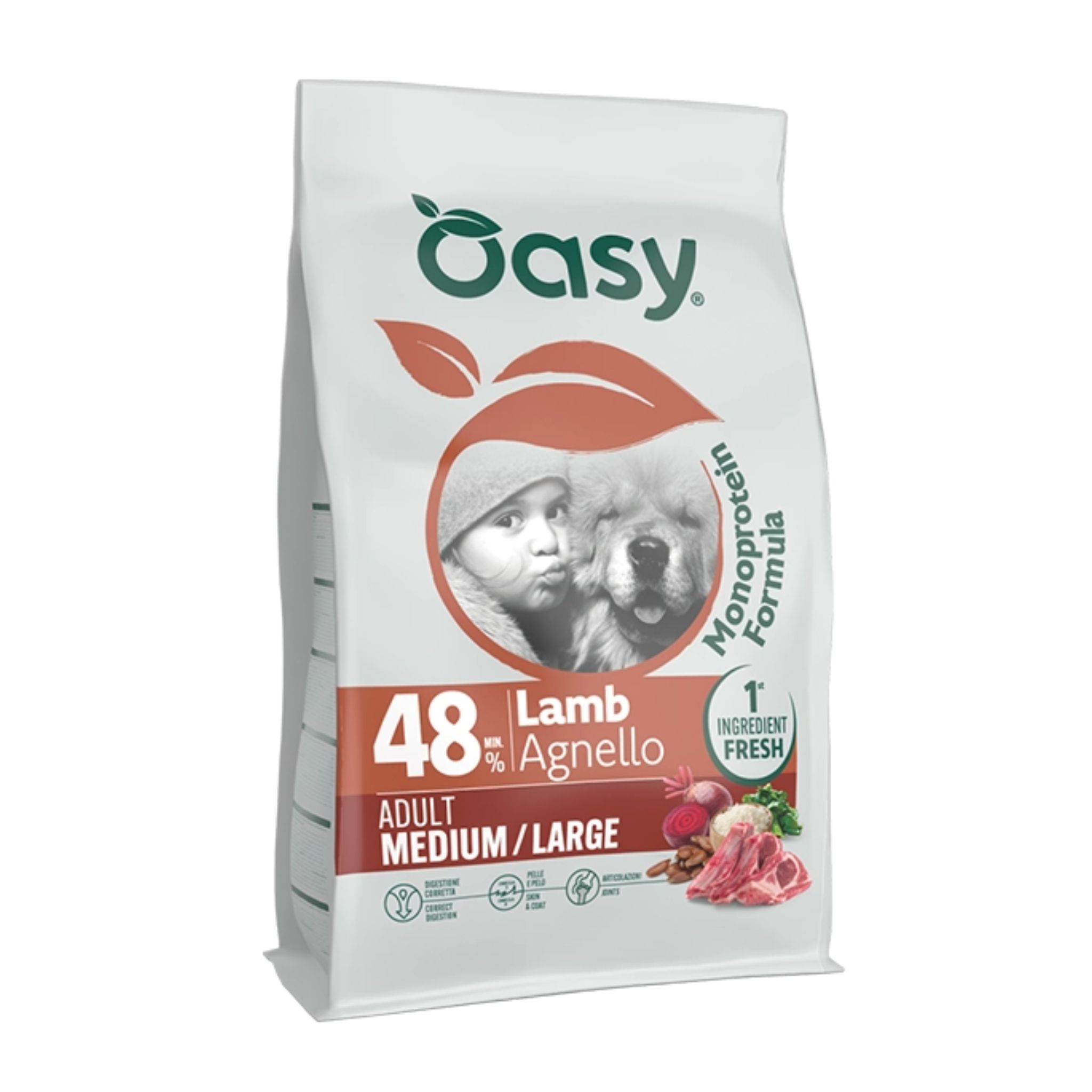 Oasy Dry Dog Monoprotein Adult Medium / Large Lamb